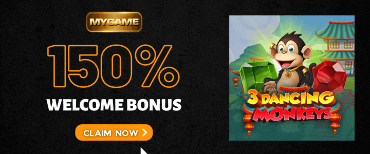 Mygame 150% Welcome Bonus- 3 dancing monkeys slot